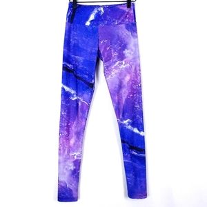 Goldsheep full length Leggings Galaxy Outer Space Night Sky Blue Purple
